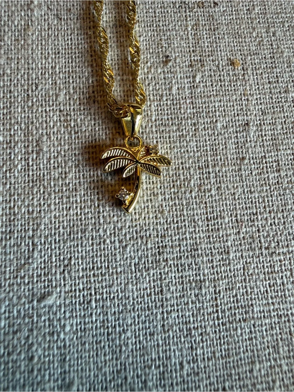 Uncommon James Gold Palm Tree Pendant Necklace